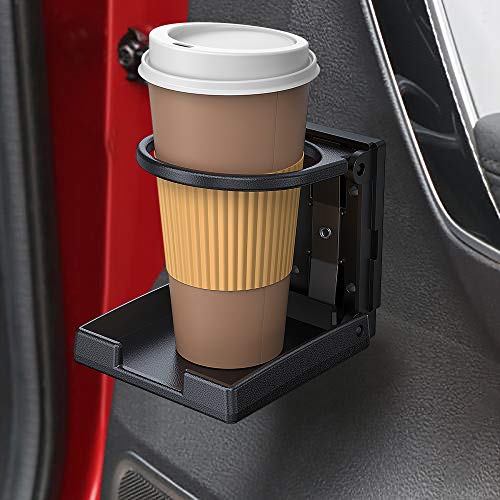 AUTOUTLET 2PCS Portavasos para Coche, Posavasos Coche Ajustable Universal, Portavasos Plegable, Sostenedor de la Bebida Portátil, Impermeables, para Coche, Camión de Automóvil, Barco, Furgoneta