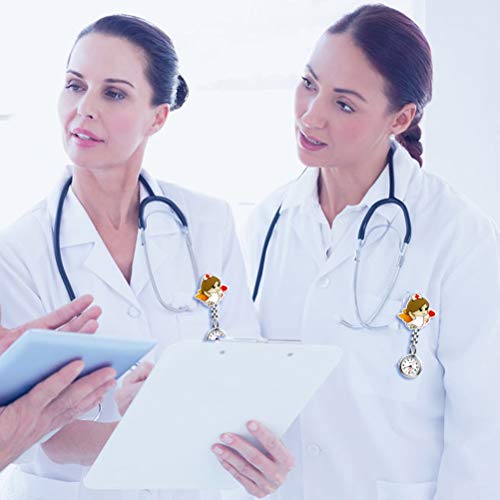 Avaner - Juego de 5 Relojes de Enfermera, para Enfermera, médico, paramédico, Broche de Broche, Broche de Metal, con Pin/Clip,Regalo para Enfermera Médico