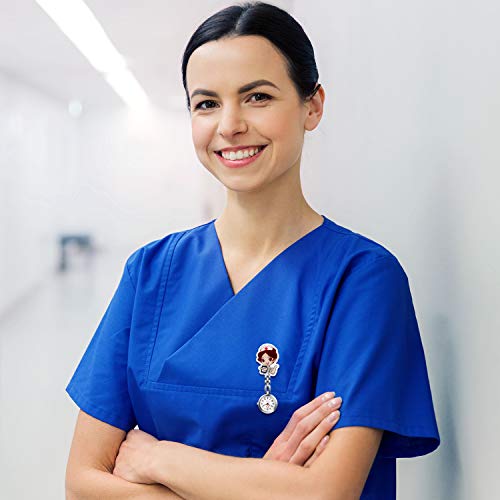 Avaner - Juego de 5 Relojes de Enfermera, para Enfermera, médico, paramédico, Broche de Broche, Broche de Metal, con Pin/Clip,Regalo para Enfermera Médico