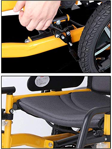 AYHa Silla de ruedas eléctrica Silla de ruedas, silla de ruedas plegable portátil automático inteligente, minusválidos de cuatro ruedas Scooter (para personas de movilidad ancianos) Sillones (Diseño: