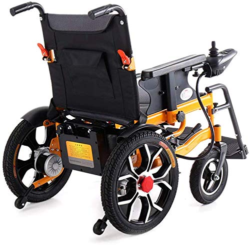 AYHa Silla de ruedas eléctrica Silla de ruedas, silla de ruedas plegable portátil automático inteligente, minusválidos de cuatro ruedas Scooter (para personas de movilidad ancianos) Sillones (Diseño: