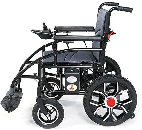 AYHa Silla de ruedas silla de ruedas, minusválidos de cuatro ruedas Silla de ruedas eléctrica plegable portátil inteligente automático scooter 250W (amor silla de ruedas, el cuidado de personas con d