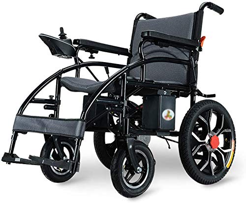 AYHa Silla de ruedas silla de ruedas, minusválidos de cuatro ruedas Silla de ruedas eléctrica plegable portátil inteligente automático scooter 250W (amor silla de ruedas, el cuidado de personas con d