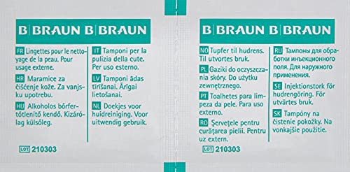 B Braun Toallitas con alcohol, 1 paquete (1 x 100 unidades)