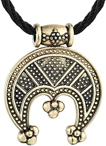 BACKZY MXJP Collar Collares Femeninos Protectio Mulet Hombres Collar De Cadena De Cuerda Colgante De Media Luna