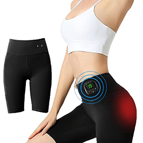 Bagima Leggings eléctricos de Levantamiento de Cadera - Pantalones de Yoga Delgados Pantalones Fitness levantadores de Cadera EMS Micro-Current Hip Trainer Shorts Dispositivo para glúteos