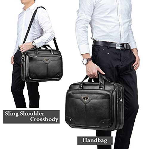 BAGZY Maletines Hombre Maletin Cuero Hombre Piel Maletin Portatil 15.6 Pulgadas Bandolera Portadocumentos Maletin Bandolera Hombre Maletin Medico Profesional Maletin de Trabajo