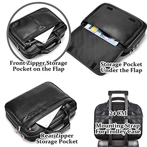 BAGZY Maletines Hombre Maletin Cuero Hombre Piel Maletin Portatil 15.6 Pulgadas Bandolera Portadocumentos Maletin Bandolera Hombre Maletin Medico Profesional Maletin de Trabajo