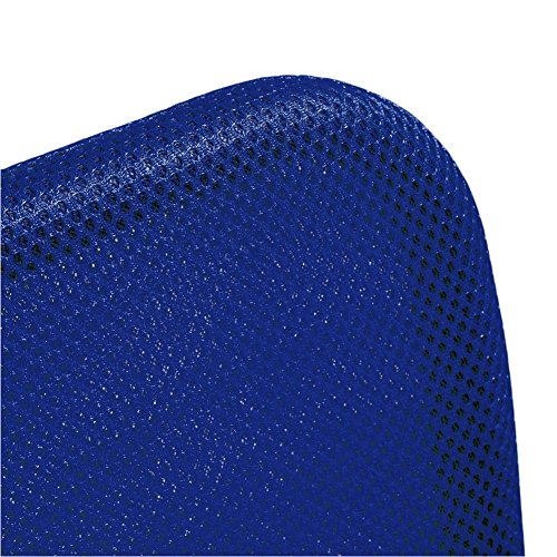 BAKAJI Silla Escritorio Oficina Giratoria Transpirable de Tela Red Altura Ajustable con Ruedas color Azul y Negro