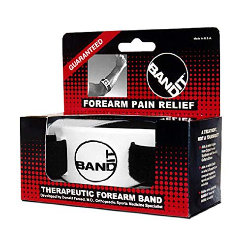 Band-It ABI00 - Cinta Deportiva de sujeción para el antebrazo, Color Negro y Blanco