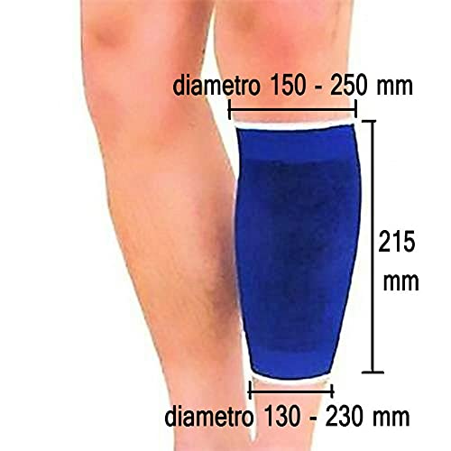 Banda elástica para rodilla, codo, tobillo, muslo, pantorrilla y espinillas, soporte para piernas, ideal para deportes y dolores musculares, unisex, color azul, 2 unidades