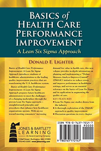 Basics Of Health Care Performance Improvement: A Lean Six SIGMA Approach