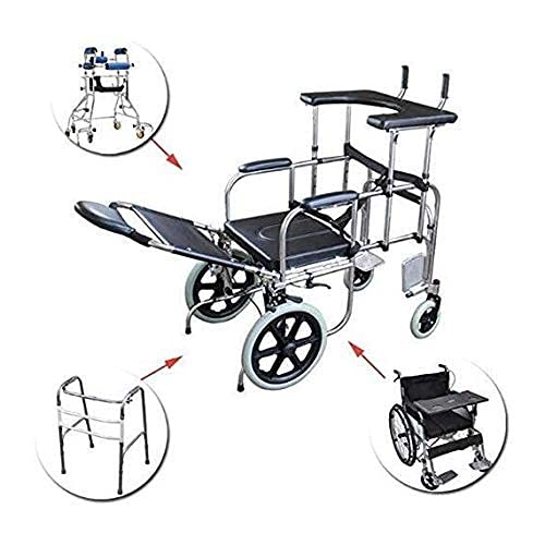 Bastidor para caminar Andador estándar Andador andador andador para ancianos con asiento, inodoro junto a la cama, entrenamiento para caminar de rehabilitación, ayuda de movilidad para adultos ma