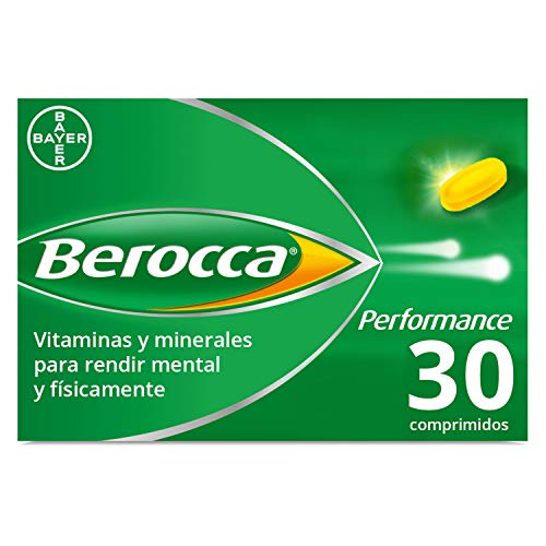 BAYER HISPANIA, S.L. Berocca Performance Complejo de Vitaminas y Minerales Sin Cafeína, Contribuye al Rendimiento Mental y Físico, 30 Comprimidos