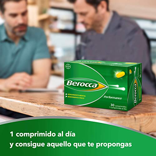 BAYER HISPANIA, S.L. Berocca Performance Complejo de Vitaminas y Minerales Sin Cafeína, Contribuye al Rendimiento Mental y Físico, 30 Comprimidos