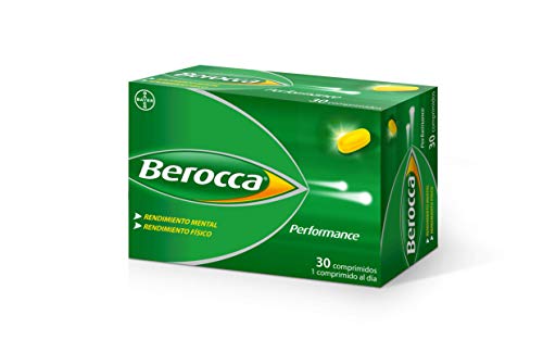 BAYER HISPANIA, S.L. Berocca Performance Complejo de Vitaminas y Minerales Sin Cafeína, Contribuye al Rendimiento Mental y Físico, 30 Comprimidos