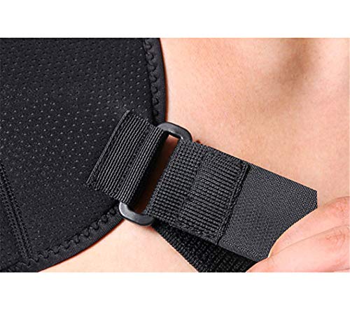 BCLGCF - Brazalete para hombro derecho para mujer y hombre, almohadillas de hombro ajustables para la prevención de lesiones, junta de CA dislocada, desgarro de labrum, tendinitis y fractura, L