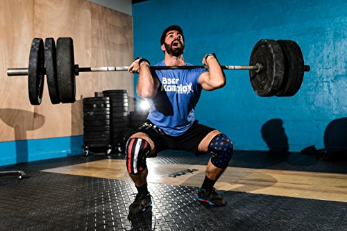 Bear KompleX Knee Sleeves (Sold AS A Pair of 2) Compression and Support for Weightlifting, Powerlifting and Weight Training- 7mm Neoprene Sleeve for The Best Squats - Women & Men - by, Stars 7mm M