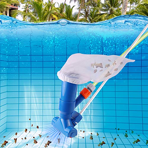 Becoyou Limpiafondos Piscina, Aspirador Piscina con 5 Secciones de Poste 2 Bolsas de Malla Limpiafondos Piscina Manual Piscina Accesorios para Piscina, Estanque, SPA
