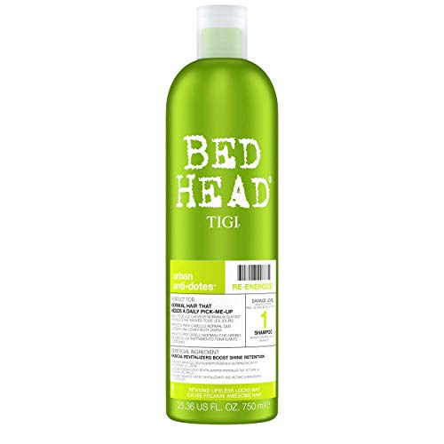 Bed Head by Tigi – Urban Antidotes Re-Energize, champú y acondicionador de uso diario, 2 x 750 ml