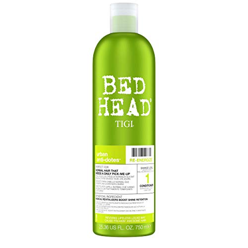 Bed Head by Tigi – Urban Antidotes Re-Energize, champú y acondicionador de uso diario, 2 x 750 ml