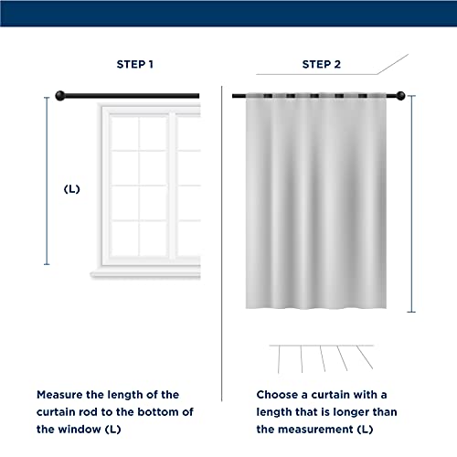 Bedsure Cortinas Opacas Térmicas Aislantes - Cortinas Salon 2 Piezas Acustica y Antiruido, Cortina Protección Solar y Anti Luz 140x260, Gris Oscuro