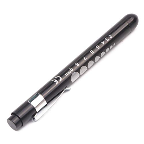 beIilan Mini Pluma Blanca Amarilla de luz LED Penlight Enfermera pupila Gauge Estudiantes Mini Linterna portátil