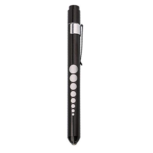 beIilan Mini Pluma Blanca Amarilla de luz LED Penlight Enfermera pupila Gauge Estudiantes Mini Linterna portátil