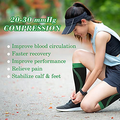 BellaAchtung Medias de compresión deportivas, para hombre y mujer, largas, ligeras, de apoyo para correr, fútbol, vuelo, correr, viajes, ciclismo, Unisex adulto, -, L/XL (EU38-42)