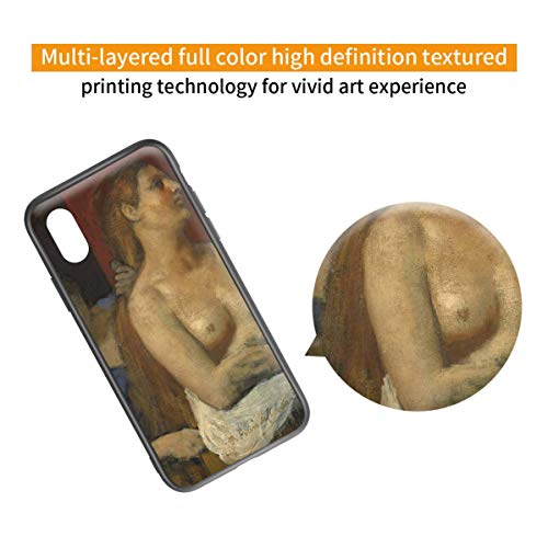 Berkin Arts Pierre Puvis De Chavannes para el Caso del iPhone X/iPhone XS/Estuche para teléfono móvil Artes/Impresión Giclee UV Cubierta del(A Maid Combing A Donna'S Hair)