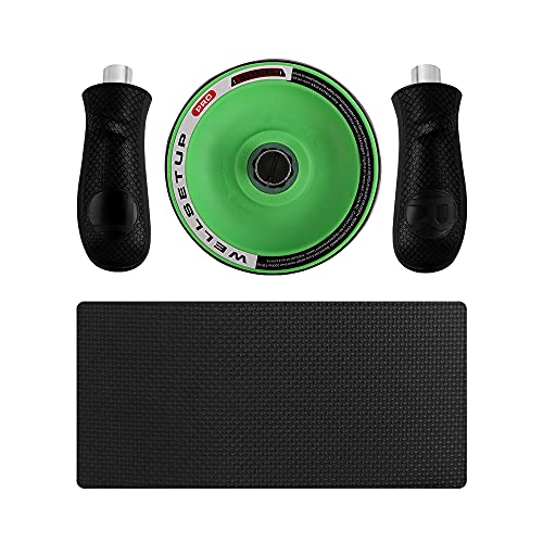 Best Goods AB Roller Abdominal Roller Abdominal Rueda abdominal Rueda abdominal abdominal Fitness para la casa Entrenamiento abdominal espalda y hombros (GRN, L)