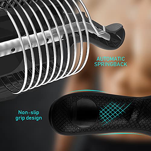 Best Goods AB Roller Abdominal Roller Abdominal Rueda abdominal Rueda abdominal abdominal Fitness para la casa Entrenamiento abdominal espalda y hombros (GRN, L)