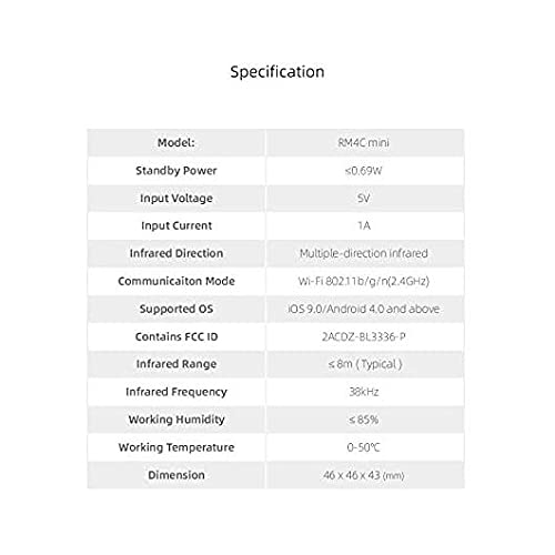 BestCon RM4C Mini Smart WiFi IR Control Remoto Universal Smart Home Hub, Todo en uno Control infrarojo para Todos Tus Dispositivos – Negro