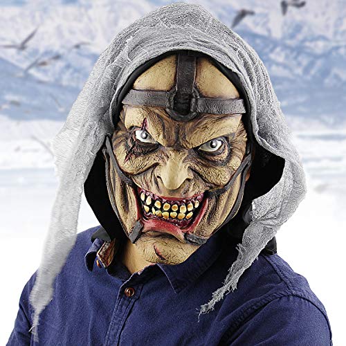 BESTOYARD Halloween Toothy Wizard Mask Cosplay Horrific Creepy Terrificador para Adultos