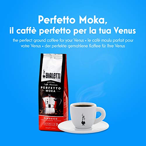 Bialetti New Venus Caffettiera in Acciaio Inox, Adatta all'Induzione, Argento, 4 Tazze
