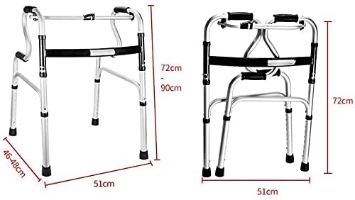 BIAOYU Andador Plegable para Personas Mayores, discapacitados, Andador Auxiliar para Caminar con apoyabrazos y Ruedas, soporta hasta 330 Libras