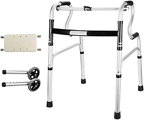 BIAOYU Andador Plegable para Personas Mayores, discapacitados, Andador Auxiliar para Caminar con apoyabrazos y Ruedas, soporta hasta 330 Libras