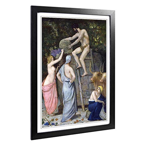Big Box Art Pyerre Puvis de Chanes The Wine Press Design - Cuadro Enmarcado (62 x 45 cm), diseño de Pierre Puvis de Chanes