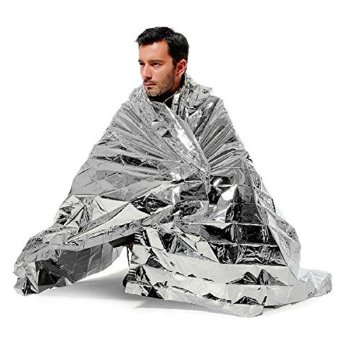 BINHAI Mantas térmicas de Emergencia para Supervivencia, Reflectante, térmica, de Primeros Auxilios, 52" x 83"