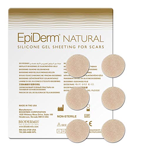 BIODERMIS Epiderm Natural Pastillas rendondo 1.9cm 1x6St Parches de Cicatriz contra Cicatrices