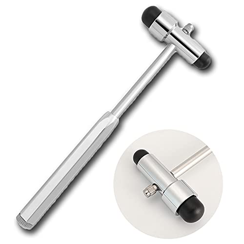 BIUYYY Martillo de Reflejos con Cabezal de Goma Doble + Punta + Cepillo Acero Inoxidable Martillo Neurológico Instrumentos Médicos de Diagnóstico para Enfermera EMT Médico Estudiante de Medicina