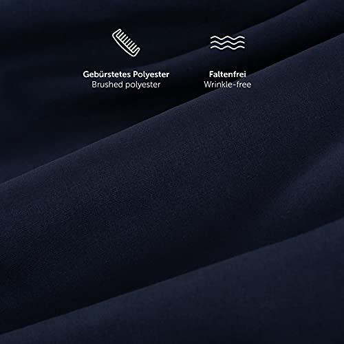 Blumtal Juego de 2 Fundas de Almohada - Funda de Almohada Hecha de Suave Tela de Microfibra cepillada, Azul Oscuro, 40x80 cm
