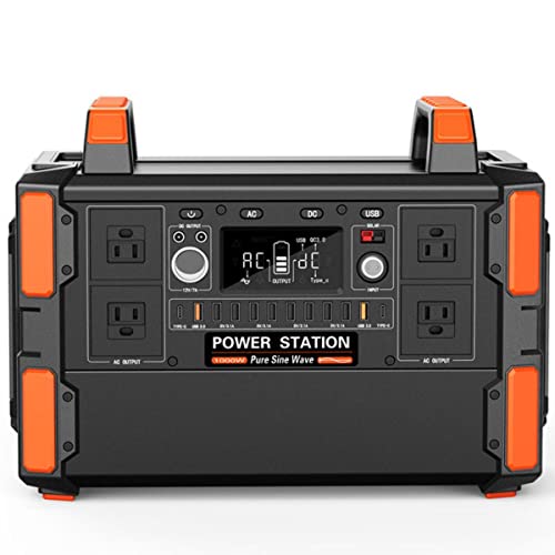 BO LAI DE Generador De Energía Solar Portátil De 1000W,Cargador De Batería,Motor De 110-240V, Salida De Energía De CA, Respaldo De Emergencia, Adecuado para CPAP, Viajes De Campamento Al Aire Libre