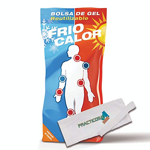 Bolsa De Gel Frío-calor Reutilizable Sport 13x27cm + Funda Con Velcro, Fabricado En España