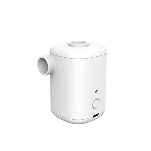Bomba de aire portátil eléctrica, bomba de colchón de aire Mini bomba de aire recargable Bomba de compresor de aire Inflador Deflador Bomba de aire con batería de 3000 mAh para colchón de aire Flotado