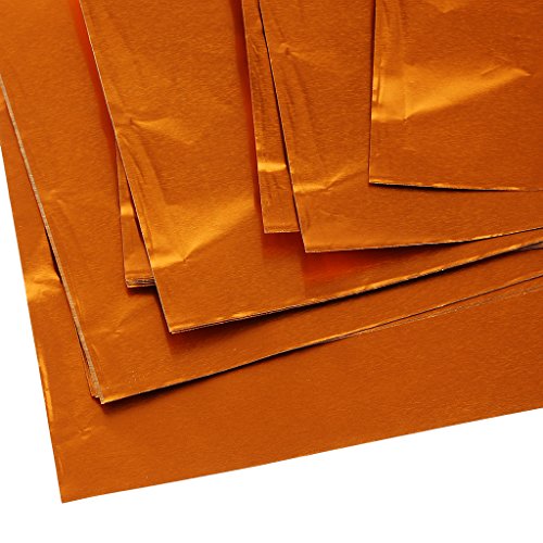 Bonarty 100pcs Candy DIY Paquete de Envoltorios de Papel de Aluminio Paquete de Accesorios de Banquete de Boda - Naranja