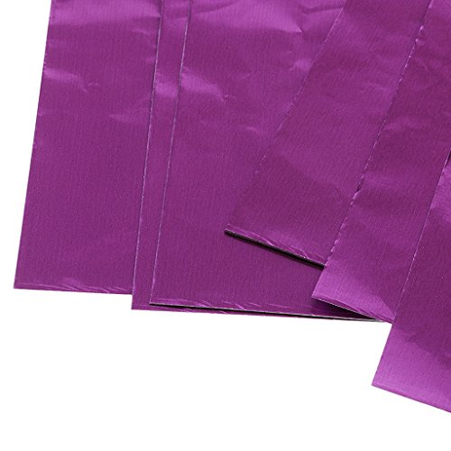 Bonarty 100pcs Candy DIY Paquete de Envoltorios de Papel de Aluminio Paquete de Accesorios de Banquete de Boda - Púrpura