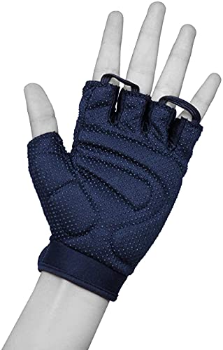 BOOM Prime Rosa Mujer sin Dedos Guantes Ciclismo con Gel Acolchado Soporte Muñeca Palma Protector Transpirable Antideslizante para Gimnasio Fuerza Entrenamiento Deadlifts Ciclismo Silla de - Rosa, S