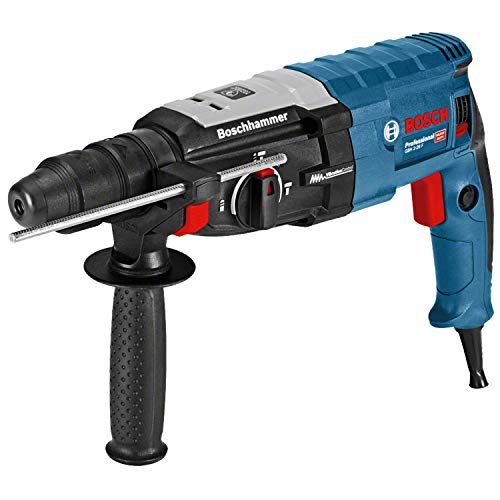 Bosch Professional Martillo Perforador GBH 2-28 F, 880 Vatios, Perforación de Hormigón de Diámetro Hasta 28 mm, Incluye Juego de Taladro-Cincel de 6 Piezas, SDS-plus, en L-Case, Amazon Exclusive Set