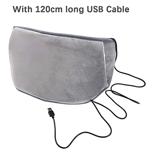 Bozaap Cinturón calefactable, USB Almohadilla térmica para la Cintura Almohadilla térmica para la Parte Inferior de la Espalda Almohadilla térmica Lumbar Ajustable para calambres menstruales Lumbar